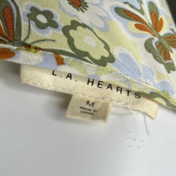 L.A. Hearts Butterfly Green & Brown Mini Dress Size Medium - Picture 4 of 6